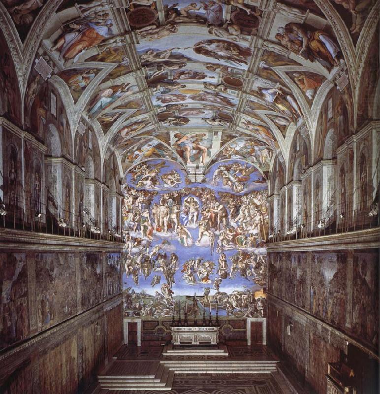 Michelangelo Buonarroti Sixtijnse chapel with the ceiling painting china oil painting image